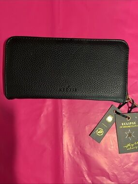 Kedzie Vegan Leather Zip-Around Wallet Clutch